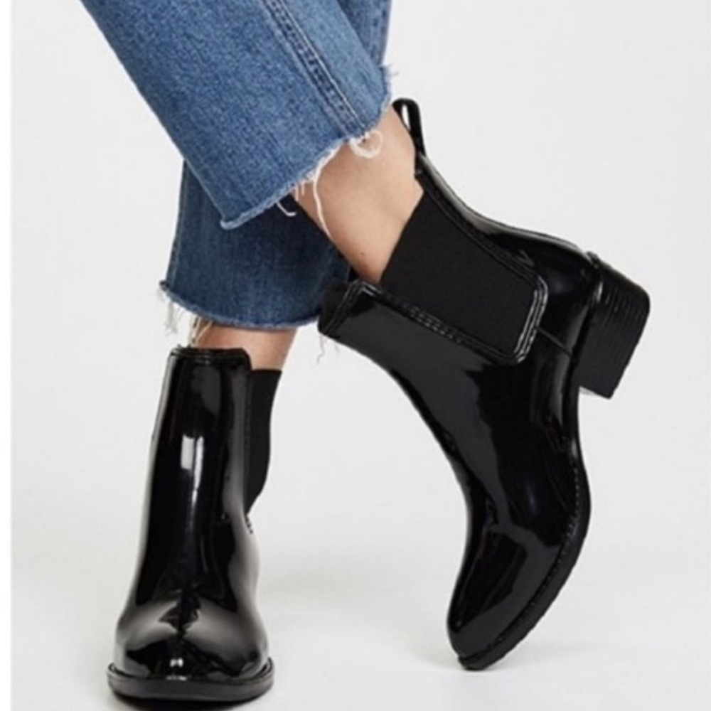 Sam Edelman Chelsea Ankle Rain Boots Tinsley Rubber Pull On Booties .